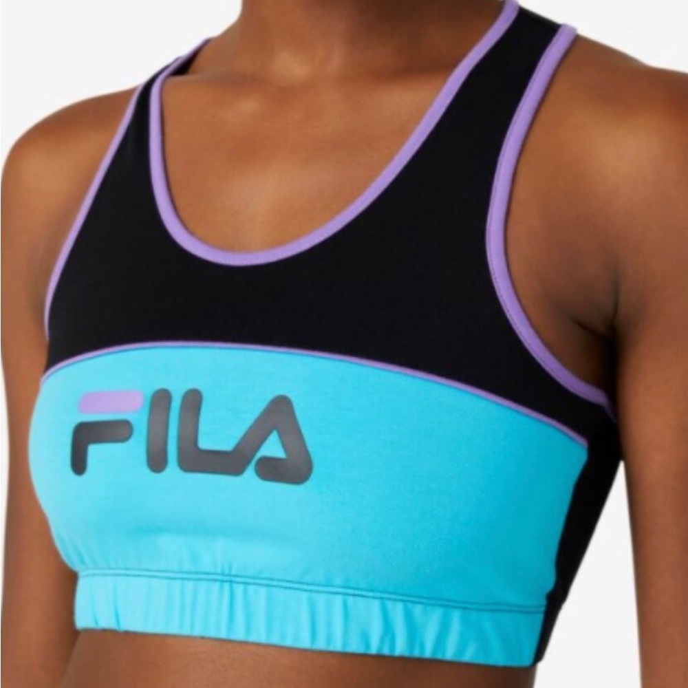 FILA Blue, Black, and Purple Razorback Sports Bra Brand New with Tags!